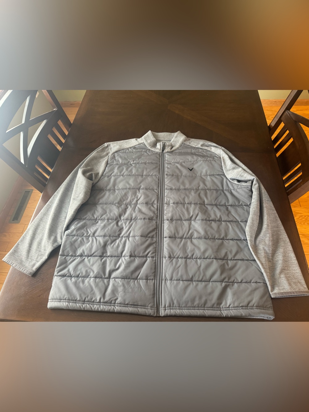 Callaway Golf Men's Quilted Hybrid Jacket - Light Gray